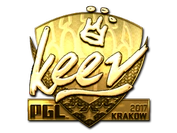 Sticker | keev (Gold) | Krakow 2017 image