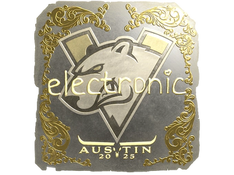 Sticker | electronic (Gold) | Austin 2025 image