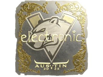 Sticker | electronic (Gold) | Austin 2025 image