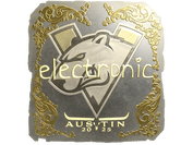 Sticker | electronic (Gold) | Austin 2025 image