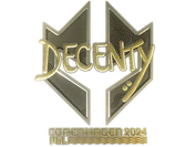 Sticker | decenty (Gold) | Copenhagen 2024 image