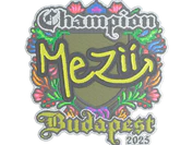 Sticker | mezii (Embroidered, Champion) | Budapest 2025 image