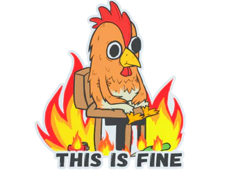 Sticker | This Is Fine (Chicken) image