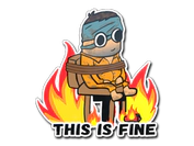 Sticker | This Is Fine (H) image