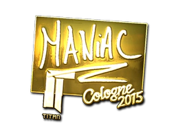 Sticker | Maniac (Gold) | Cologne 2015 image