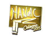 Sticker | Maniac (Gold) | Cologne 2015 image