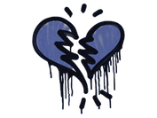Sealed Graffiti | Broken Heart (SWAT Blue) image