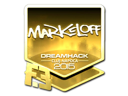 Sticker | markeloff (Gold) | Cluj-Napoca 2015 image