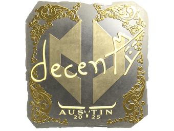 Sticker | decenty (Gold) | Austin 2025 image