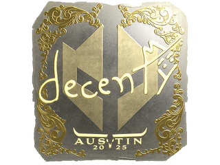 Sticker | decenty (Gold) | Austin 2025
