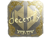Sticker | decenty (Gold) | Austin 2025 image