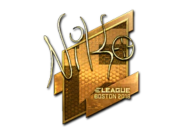 Sticker | NiKo (Gold) | Boston 2018 image