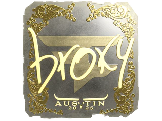 Sticker | broky (Gold) | Austin 2025