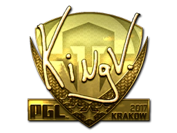 Sticker | kNgV- (Gold) | Krakow 2017 image