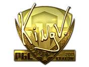 Sticker | kNgV- (Gold) | Krakow 2017 image