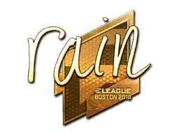 Sticker | rain (Gold) | Boston 2018 image