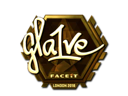 Sticker | gla1ve (Gold) | London 2018 image