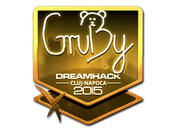 Sticker | GruBy (Gold) | Cluj-Napoca 2015 image