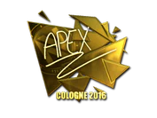 Sticker | apEX (Gold) | Cologne 2016 image
