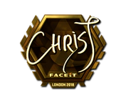 Sticker | chrisJ (Gold) | London 2018 image