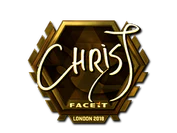 Sticker | chrisJ (Gold) | London 2018 image
