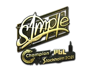 Sticker | s1mple (Gold) | Stockholm 2021 image