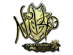 Sticker | NiKo (Gold) | Antwerp 2022 image