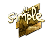 Sticker | s1mple (Gold) | Boston 2018 image