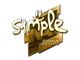 Sticker | s1mple (Gold) | Boston 2018 image