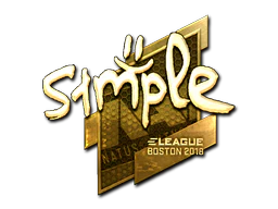 Sticker | s1mple (Gold) | Boston 2018 image