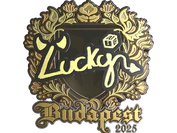 Sticker | Lucky (Gold) | Budapest 2025 image