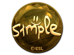 Sticker | s1mple (Gold) | Katowice 2019 image