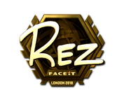 Sticker | REZ (Gold) | London 2018 image
