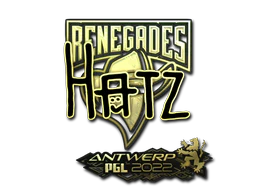 Sticker | hatz (Gold) | Antwerp 2022 image