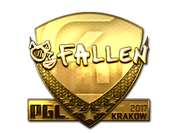Sticker | FalleN (Gold) | Krakow 2017 image