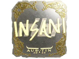 Sticker | insani (Gold) | Austin 2025
