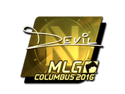 Sticker | DEVIL (Gold) | MLG Columbus 2016 image