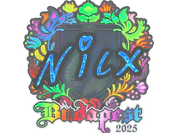 Sticker | nicx (Holo) | Budapest 2025 image