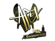 Sticker | apEX (Gold) | Stockholm 2021 image