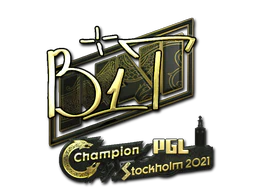 Sticker | b1t (Gold) | Stockholm 2021 image