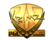 Sticker | KRIMZ (Gold) | Krakow 2017 image