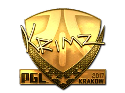 Sticker | KRIMZ (Gold) | Krakow 2017 image