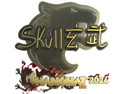 Sticker | skullz (Gold) | Shanghai 2024 image