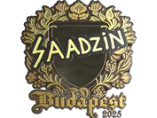 Sticker | saadzin (Gold) | Budapest 2025 image
