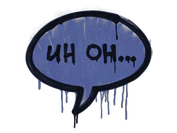 Sealed Graffiti | Uh Oh (SWAT Blue) image