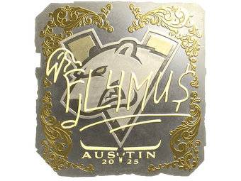 Sticker | FL4MUS (Gold) | Austin 2025 image
