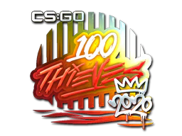 Sticker | 100 Thieves (Foil) | 2020 RMR image