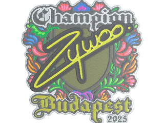 Sticker | ZywOo (Embroidered, Champion) | Budapest 2025