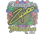 Sticker | ZywOo (Embroidered, Champion) | Budapest 2025 image