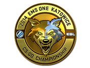 Sticker | Gold ESL Wolf (Foil) | Katowice 2014 image